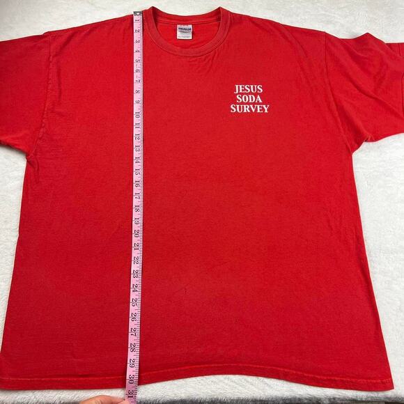 Jesus Loves You Jesus soda Survey vintage t-shirt size 2XL Gildan tag - Picture 4 of 8